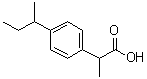 CAS # 64451-76-9, 2-(4-(Butan-2-yl)phenyl)propanoic acid, 2-(p-sec-Butylphenyl)propionic acid