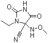 structure of CAS# 644972-55-4, 3-Ethyl-4-(methoxyamino)-2,5-dioxoimidazolidine-4-carbonitrile