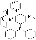 structure of CAS# 64536-78-3, 1,5-环辛二烯(吡啶)(三环己基膦)铱六氟磷酸盐
