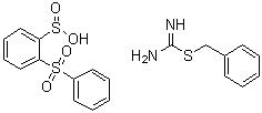 CAS 登录号：6462-12-0, 邻-(苯磺酰基)苯亚磺酸与 2-苄基-2-异硫脲的化合物