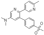 structure of CAS# 646459-39-4, N,N,6'-三甲基-3-[4-(甲基磺酰基)苯基]-[2,3'-联吡啶]-5-胺