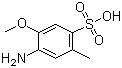 CAS # 6471-78-9, 4-Amino-5-methoxy-2-methylbenzensulfonic acid, p-Cresidine-o-sulfonic acid