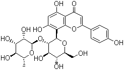 structure of CAS# 64820-99-1, 牡荆素-2-O-鼠李糖苷