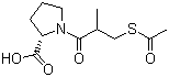 structure of CAS# 64838-55-7, D-(S)-3-乙酰巯基-2-甲基丙酰基-L-脯氨酸