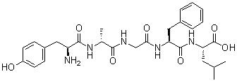 CAS # 64963-01-5, L-Tyrosyl-D-alanylglycyl-L-phenylalanyl-L-leucine, Tyr-D-Ala-Gly-Phe-Leu-OH, Tyrosyl-D-alanylglycylphenylalanylleucine, [D-Ala2]leucine-enkephalin