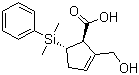 CAS 登录号：649761-21-7, (1R,5S)-5-(二甲基苯基硅烷基)-2-羟甲基-2-环戊烯-1-羧酸