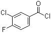 structure of CAS# 65055-17-6, 3-Chloro-4-fluorobenzoyl chloride