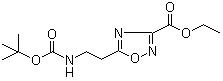 structure of CAS# 652158-82-2, 5-[2-[(叔丁氧羰基)氨基]乙基]-1,2,4-恶二唑-3-羧酸乙酯
