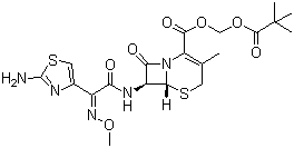 CAS 登录号：65243-33-6, 头孢他美新戊酯, 头孢他美特戊酯, 头孢他美酯
