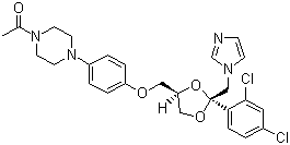 structure of CAS# 65277-42-1, 酮康唑