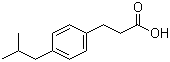 CAS # 65322-85-2, 4-(2-Methylpropyl)benzenepropanoic acid, 3-(4-Isobutylphenyl)propanoic acid, 3-(4'-Isobutylphenyl)propionic acid, 3-(p-Isobutylphenyl)propionic acid
