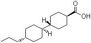 CAS 登录号：65355-32-0, 4-丙基双环己烷甲酸, 反式对丙基双环己基甲酸, (反,反)-4'-丙基-(1,1'-二环己基)-4-羧酸