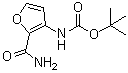 structure of CAS# 655255-07-5, (2-氨基甲酰呋喃-3-基)氨基甲酸叔丁酯