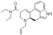 CAS 登录号：65527-61-9, (8beta)-9,10-二去氢-N,N-二乙基-6-(2-丙烯基)-麦角灵-8-甲酰胺