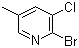 structure of CAS# 65550-81-4, 2-Bromo-3-chloro-5-methylpyridine