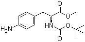 structure of CAS# 65615-90-9, (2S)-3-(4-氨基苯基)-2-[(叔丁氧基羰基)氨基]丙酸甲酯
