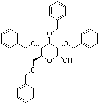 structure of CAS# 6564-72-3, 2,3,4,6-四-O-苄基-alpha-D-吡喃葡萄糖