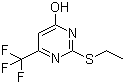 CAS # 657-58-9, 2-Ethylthio-4-hydroxy-6-trifluoromethylpyrimidine, 2-Ethylthio-6-trifluoromethyl-4(1H)-pyrimidinone