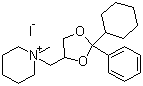 CAS 登录号：6577-41-9, 奥沙碘铵, 1-(2-环己基-2-苯基-1,3-二氧戊环-4-基-甲基)-1-甲基哌啶碘化物
