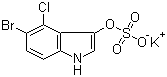 structure of CAS# 6578-07-0, 5-Bromo-4-chloro-indol-3-ol hydrogen sulfate potassium salt