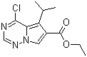 structure of CAS# 658084-80-1, 4-氯-5-异丙基吡咯并[2,1-f][1,2,4]三嗪-6-羧酸乙酯