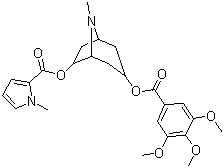 CAS # 65862-78-4, Catuabine A, (1S,3R,5R,7R)-8-Methyl-3-(3,4,5-trimethoxybenzoyl)oxy-8-azabicyclo[3.2.1]octan-7-yl 1-methylpyrrole-2-carboxylate