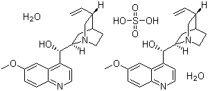 structure of CAS# 6591-63-5, 硫酸奎尼丁二水合物