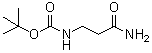 CAS # 65983-35-9, (2-Carbamoyl-ethyl)-carbamic acid tert-butyl ester, N-(3-Amino-3-oxopropyl)carbamic acid 1,1-dimethylethyl ester