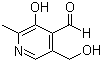 CAS 登录号：66-72-8, 吡哆醛, 3-羟基-5-羟甲基-2-甲基吡啶-4-甲醛