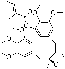 CAS # 66069-55-4, Tigloylgomisin H, (2E)-2-Methyl-2-butenoic acid (6S,7S,12aR)-5,6,7,8-tetrahydro-7-hydroxy-2,3,10,11,12-pentamethoxy-6,7-dimethyldibenzo[a,c]cycloocten-1-yl ester