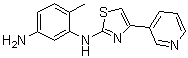 structure of CAS# 660837-08-1, 4-Methyl-N3-[4-(3-pyridinyl)-2-thiazolyl]-1,3-benzenediamine