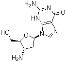 structure of CAS# 66323-49-7, 3'-氨基-2',3'-双脱氧鸟苷