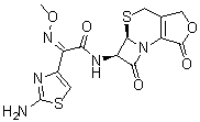structure of CAS# 66340-33-8, [5aR-[5aalpha,6beta(Z)]]-2-氨基-alpha-(甲氧基亚胺)-N-(1,4,5a,6-四氢-1,7-二氧代-3H,7H-氮杂环丁烷并[2,1-b]呋喃并[3,4-d][1,3]噻嗪-6-基)-4-噻唑乙酰胺
