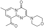 9-Acetyl-7-methyl-2-morpholino-4H-pyrido[1,2-a]pyrimidin-4-one molecular structure (CAS 663619-91-8)