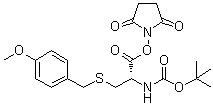 CAS 登录号：66413-65-8, (S)-[2-[(2,5-二氧代-1-吡咯烷基)氧基]-1-[[[(4-甲氧基苯基)甲基]硫基]甲基]-2-氧代乙基]氨基甲酸叔丁酯