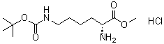 structure of CAS# 66494-53-9, N6-[叔丁氧羰基]-D-赖氨酸甲酯单盐酸盐