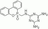 CAS 登录号：66499-31-8, N-[(10-氧代-9,10-二氢-9-氧杂-10-磷杂菲-10-基)甲基]-1,3,5-三嗪-2,4,6-三胺