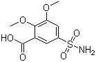 CAS 登录号：66644-80-2, 2,3-二甲氧基-5-磺酰胺苯甲酸