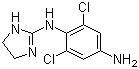 CAS # 66711-21-5, Apraclonidine, 2-((4-Amino-2,6-dichlorophenyl)imino)imidazolidine, 2,6-Dichloro-N-(4,5-dihydro-1H-imidazol-2-yl)benzene-1,4-diamine