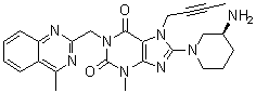 structure of CAS# 668270-11-9, 8-[(3S)-3-氨基-1-哌啶基]-7-(2-丁炔基)-3,7-二氢-3-甲基-1-[(4-甲基-2-喹唑啉基)甲基]-1H-嘌呤-2,6-二酮