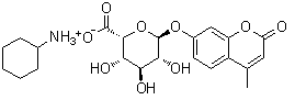 structure of CAS# 66895-33-8, 4-甲基-2-氧代-2H-1-苯并吡喃-7-基alpha-L-吡喃艾杜糖醛酸环己基铵盐