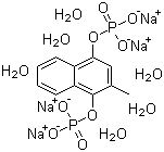 CAS 登录号：6700-42-1, 六水甲萘氢醌二磷酸酯钠