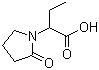 structure of CAS# 67118-31-4, alpha-乙基-2-氧代-1-吡咯烷乙酸