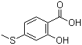 structure of CAS# 67127-67-7, 2-羟基-4-(甲硫基)苯甲酸
