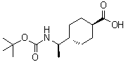 CAS 登录号：671815-99-9, 反式-4-[(R)-1-[(叔丁氧羰基)氨基]乙基]环己烷羧酸