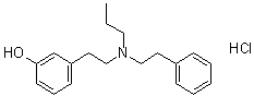 CAS # 67383-44-2, N-Propyl-N-phenylethyl-beta-(3-hydroxyphenyl)ethylamine hydrochloride, RU 24213
