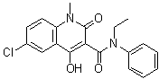 CAS # 675575-25-4, 6-Chloro-N-ethyl-1,2-dihydro-4-hydroxy-1-methyl-2-oxo-N-phenyl-3-quinolinecarboxamide