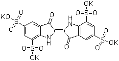 structure of CAS# 67627-19-4, 靛蓝四磺酸钾