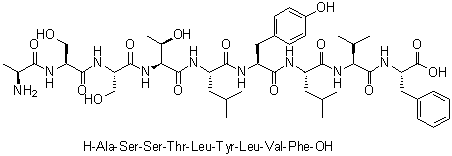 CAS # 676595-61-2, L-Alanyl-L-seryl-L-seryl-L-threonyl-L-leucyl-L-tyrosyl-L-leucyl-L-valyl-L-phenylalanine