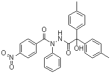 CAS 登录号：6767-77-7, N'-(2-羟基-2,2-二-对甲苯基乙酰基)-4-硝基-N-苯基苯甲酰肼